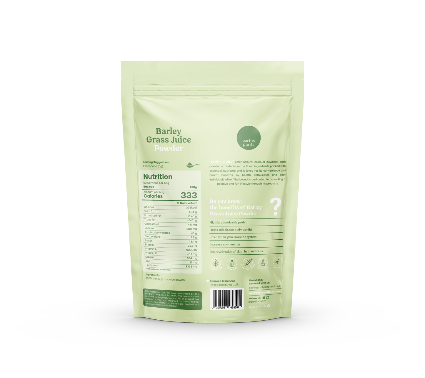 Barley Grass Juice Powder 250g (Organic)